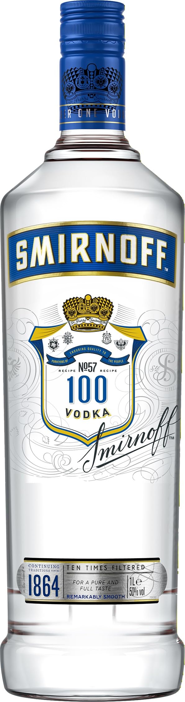 Amazon.co.jp: スミノフ ブルー 1000ml ウォッカ ウオッカ スピリッツ